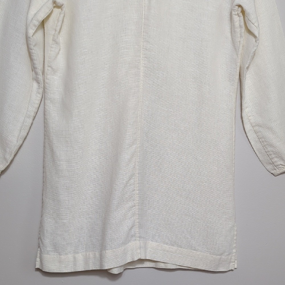 Patagonia Hempress Tunic Top Blouse Hemp Off‎ White Women's 8 Lightweight Sheer - Picture 13 of 15